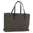 FENDI Zucchino Canvas Hand Bag Brown Auth 196271A-1