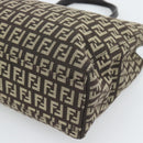 FENDI Zucchino Canvas Hand Bag Brown Auth 196271A-9