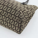 FENDI Zucchino Canvas Hand Bag Brown Auth 196271A-15