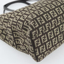 FENDI Zucchino Canvas Hand Bag Brown Auth 196271A-16
