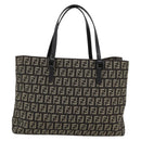 FENDI Zucchino Canvas Hand Bag Brown Auth 196271A-13
