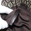 FENDI Zucchino Canvas Hand Bag Brown Auth 196271A-12