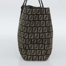FENDI Zucchino Canvas Hand Bag Brown Auth 196271A-4