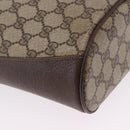 GUCCI GG Supreme Web Sherry Line Bag PVC Beige Gold 904 02 081 Auth 196276-10