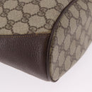 GUCCI GG Supreme Web Sherry Line Bag PVC Beige Gold 904 02 081 Auth 196276-12