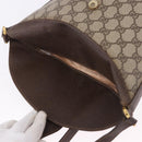 GUCCI GG Supreme Web Sherry Line Bag PVC Beige Gold 904 02 081 Auth 196276-15
