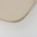 Salvatore Ferragamo Gancini Shoulder Bag Leather Ivory Silver Auth 196279-11