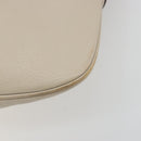 Salvatore Ferragamo Gancini Shoulder Bag Leather Ivory Silver Auth 196279-12
