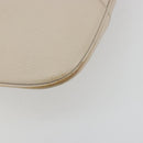 Salvatore Ferragamo Gancini Shoulder Bag Leather Ivory Silver Auth 196279-13