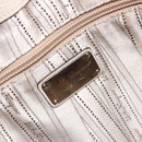 Salvatore Ferragamo Gancini Shoulder Bag Leather Ivory Silver Auth 196279-16