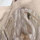 Salvatore Ferragamo Gancini Shoulder Bag Leather Ivory Silver Auth 196279-20