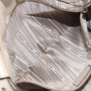 Salvatore Ferragamo Gancini Shoulder Bag Leather Ivory Silver Auth 196279-22