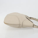 Salvatore Ferragamo Gancini Shoulder Bag Leather Ivory Silver Auth 196279-4