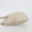 Salvatore Ferragamo Gancini Shoulder Bag Leather Ivory Silver Auth 196279-5