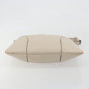 Salvatore Ferragamo Gancini Shoulder Bag Leather Ivory Silver Auth 196279-9
