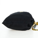 FENDI Pecan Canvas Pak Peking Shoulder Bag Nylon Silver Black Auth 196280M-5