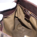FENDI Zucca Canvas Shoulder Bag Brown Black Auth 196283-18