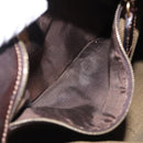 FENDI Zucca Canvas Shoulder Bag Brown Black Auth 196283-20