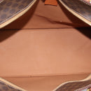 CELINE Macadam Canvas Hand Bag PVC Leather Brown Gold Auth 196285-16