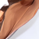 CELINE Macadam Canvas Hand Bag PVC Leather Brown Gold Auth 196285-21
