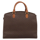 CELINE Macadam Canvas Hand Bag PVC Leather Brown Gold Auth 196285-3