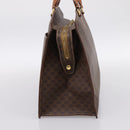 CELINE Macadam Canvas Hand Bag PVC Leather Brown Gold Auth 196285-5