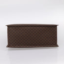 CELINE Macadam Canvas Hand Bag PVC Leather Brown Gold Auth 196285-9