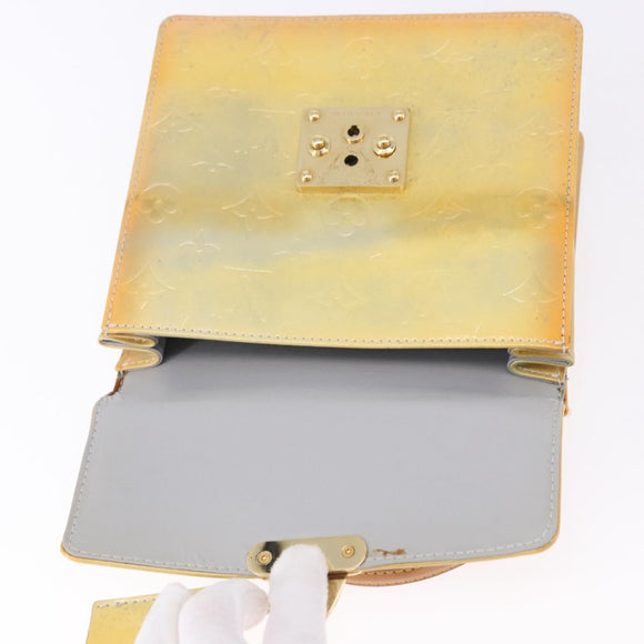 LOUIS VUITTON Monogram Vernis Spring Street Hand Bag Gris M91029 LV Auth 196286