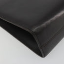 Salvatore Ferragamo Gancini Chain Bag Leather Dark Brown Gold Auth 196287-14