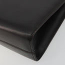 Salvatore Ferragamo Gancini Chain Bag Leather Dark Brown Gold Auth 196287-15
