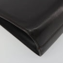 Salvatore Ferragamo Gancini Chain Bag Leather Dark Brown Gold Auth 196287-16