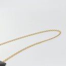 Salvatore Ferragamo Gancini Chain Bag Leather Dark Brown Gold Auth 196287-8