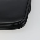 BALLY Chain Shoulder Bag Leather Black Gold Auth 196292-12