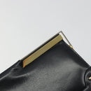 BALLY Chain Shoulder Bag Leather Black Gold Auth 196292-14