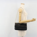 BALLY Chain Shoulder Bag Leather Black Gold Auth 196292-24