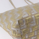 FENDI Zucca Canvas Tote Bag Gold Auth 196293A-16