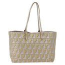 FENDI Zucca Canvas Tote Bag Gold Auth 196293A-13