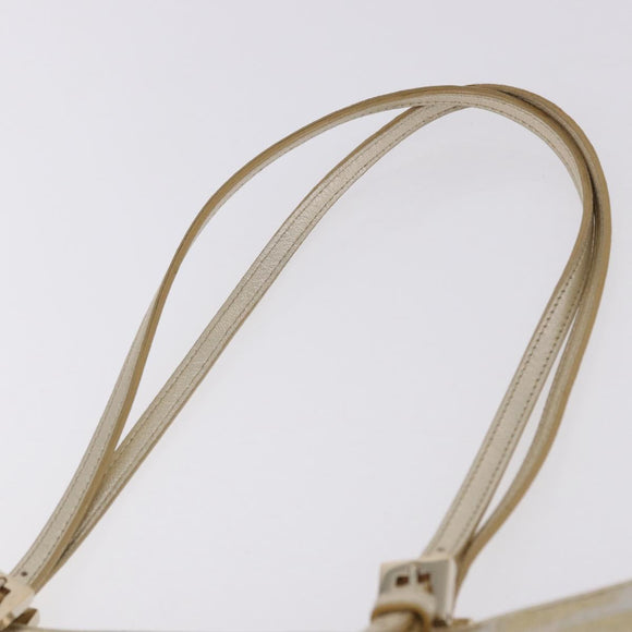 FENDI Zucca Canvas Tote Bag Gold Auth 196293A