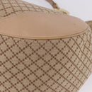GUCCI GG Canvas Diamante Charlotte Shoulder Bag Beige Gold 203504 Auth 196294-12