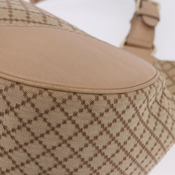 GUCCI GG Canvas Diamante Charlotte Shoulder Bag Beige Gold 203504 Auth 196294