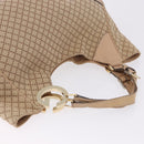 GUCCI GG Canvas Diamante Charlotte Shoulder Bag Beige Gold 203504 Auth 196294-7