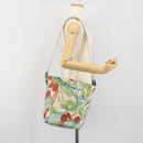 LOEWE Shoulder Bag Canvas Gray Silver Auth 196295-22