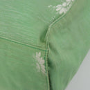 PRADA Tote Bag Canvas Green Silver Auth 196296A-9