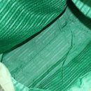 PRADA Tote Bag Canvas Green Silver Auth 196296A-10