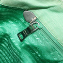 PRADA Tote Bag Canvas Green Silver Auth 196296A-21