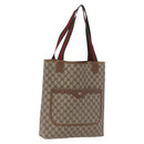 GUCCI GG Supreme Web Sherry Line Tote Bag PVC Beige 39 02 003 Auth 196297-1