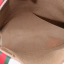 GUCCI GG Supreme Web Sherry Line Tote Bag PVC Beige 39 02 003 Auth 196297-15