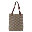 GUCCI GG Supreme Web Sherry Line Tote Bag PVC Beige 39 02 003 Auth 196297-3