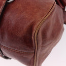 Miu Miu Hand Bag Leather Red Silver Auth 196298-16