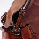 Miu Miu Hand Bag Leather Red Silver Auth 196298-10